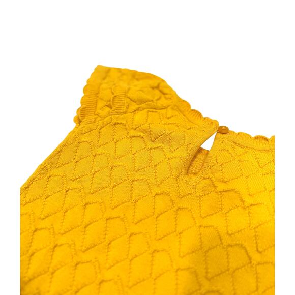 Janie and Jack Girls Textured Scallop Sleeve Sweater - Picture 4 of 4